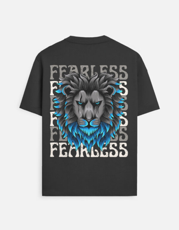 Fearless Lion Unisex Crew Neck T-Shirt – 100% Cotton Comfortable Graphic Tee - Image 2